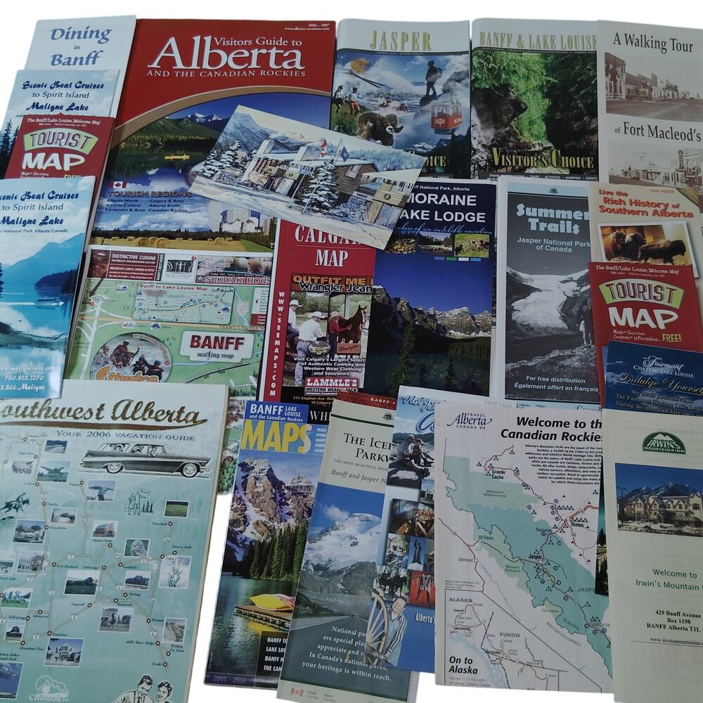 Canada 2006 Travel Ephemera Collection - Brochures, Maps, Guides from Alberta